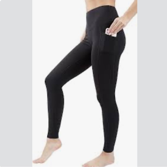 NWT 90 Degrees by Reflex POLARLUX FLEECE LINED HIGH WAIST LEGGING Black M - Picture 2 of 5